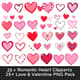 25 Romantic Heart Cliparts - Love & Valentine PNG Pack - Charming Mixed Heart Illustrations for Personal and Commercial Creative Projects 3