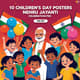 10 Children's Day Posters - Nehru Jayanti Celebration PSD Set - Vibrant Festive Templates for Marketers and Educators 5