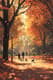 Autumn Park Digital Life Scene - Vibrant Digital Painting for Artistic Expression and Creative Projects 5