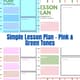 Simple Lesson Plan - Pink & Green Tones - Clean Educational Template for Streamlined Course Planning and Engaging Training Sessions 1