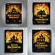 Orange Black Yellow Dark Scary Halloween Night Party Flyer - SpookNote Studio Halloween Invitation Template for Festive Event Promotion 6