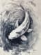 Swimming Koi Fish Ink Art - Graceful Asian Ink Painting for Artistic Home and Gallery Decor 5