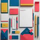 Multicolor Modern Stationery Set - Professional Business Identity Templates for Dynamic Branding and Office Use 3
