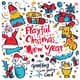 Playful Merry Christmas New Year Greeting Card - Cheerful Holiday Wishes for Festive Season Greetings and Personal Connections 1