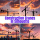 Construction Cranes In Silhouette - Cinematic Urban Architecture Stock Video for Filmmakers and Creators 4