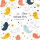 Playful Illustrative Ghost Halloween Party Invitation - Creative Halloween Card Design for Festive Celebrations and Personal Use 1