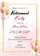 Gold and Pink Modern Retirement Party Invitation - Elegant Celebration Invite for Milestone Memories and Personal Touch 3
