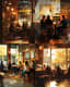 Serene Coffee Shop Interior Art - Tranquil Digital Painting for Cozy Ambiences and Creative Spaces 3