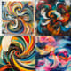 Kinetic Abstract - Swirling Vibrant Lines - Dynamic Kinetic Abstraction Art for Creative Designers and Modern Spaces 5