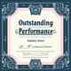 Outstanding Performance Employee Award Certificate - Elegant Recognition Template for HR and Team Leaders 4