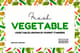 Fresh Veggie Label Green White Pattern - Clean & Vibrant Retail Label Templates for Professional Packaging Design 1
