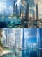 Futuristic Coastal City with Transparent Domes - Visionary Sci-Fi Illustration for Creators and Worldbuilders 3