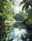 Crystal Clear Lagoon - Tropical Landscape Art for Serene and Vibrant Visual Projects 2025-2026 6