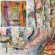 Fabric Swatch Abstract Mixed Media - Contemporary Collage Art for Creative Spaces and Modern Decor 4