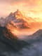Mountain Range Sunrise - Serene Landscape Art for Calming Home and Office Decor 6