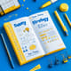 Sunny Strategy Yellow Blue Goal Planner - Vibrant Productivity Planner for Goal Setting and Personal Success 5