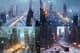 Futuristic City in a Snowy Winter - Digital Art - Immersive Sci-Fi Urban Landscape for Creatives and Storytellers 1