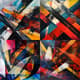 Kinetic Abstract - Sharp Intersecting Forms - Dynamic Abstract Art for Creative Spaces and Design Projects 3