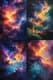 Colorful Nebula Wall Art - Vibrant Cosmic Space Decor for Modern Interiors and Creative Ambiances 3