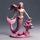 Mermaid Fantasy Figurine - Detailed 3D Printing Model for Creative Designers and Hobbyists 3
