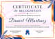 Elegant Award Certificate - Blue & Gold Accents - Professional Certificate Template for Education and Training Achievements 1