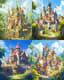 Gumdrop Spires Storybook Castle - Whimsical Cartoon Fantasy Art for Imaginative Creators 4