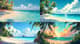 Tropical Beach Paradise - Vibrant Seascape Art for Serene Coastal Decor and Creative Spaces 3