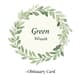Green Wreath Obituary Card - Elegant and Soothing Funeral Invitation for Thoughtful Memorials 1