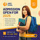 Minimal School Admission Post - Blue & Orange Instagram - Clean Educational Admission Template for Schools and Academics 3