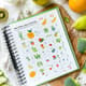 Cute Nourishment Daily Planner Green - Organized Meal & Nutrition Tracker for Healthy Lifestyle and Goal Setting 4