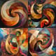 Kinetic Abstract Spiraling Harmonic Shapes - Dynamic Abstract Art for Creative Visual Projects and Brand Expression 5