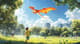 Skybound Dreams - The Kite That Could - Magical Realism Fantasy Art for Imaginative Decor and Creative Projects 1