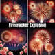 Firecracker Explosion - Cinematic Holiday Fireworks Stock Video for Festive Events and Creative Projects 4