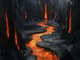 Embervein Wastes Molten River Badlands - Fantasy Environment Art for Immersive Worldbuilding and Creative Projects 5
