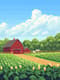 Peaceful Farm Pixel Scene with Livestock - Charming Pixel Art Landscape for Game Developers and Digital Creators 1
