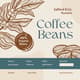 Handdrawn Coffee Beans Square Label - Artistic Packaging Template for Food & Beverage Branding 3