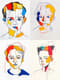 Bold Primary Color Minimalist Portrait of a Young Boy - Vibrant Minimalist Portrait Art for Modern Spaces and Creative Projects 5