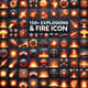 150+ Explosions & Fire Icon - PixelGlyph Lab Detailed Pixel Art Icons for Designers and Developers 1