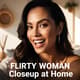 Flirty Woman Closeup at Home - Cinematic Lifestyle Stock Video for Family & Personal Stories 4