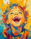 Playful Bright Expressionistic Portrait of a Child - Vibrant Expressionistic Portrait Art for Creative Projects and Personal Display 6