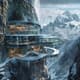 Apex Forge Mountain Tech Sanctuary - Futuristic Architectural Concept Art for Visionary Designers and Creators 1