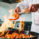 Flambéed Shrimp Masterclass - Chef on Fire - Cinematic Culinary Stock Video for Food Creators and Chefs 4