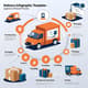 Delivery Infographic Template - Logistics & Parcel Process - Customizable Visual Guide for Efficient Shipping & Supply Chain Teams 3