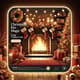Christmas Eve Magic Cozy Fireplace Loop - Immersive Ambient Motion Background for Festive Video Projects and Streaming 5