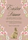 Light Brown Floral Easter Dinner Invitation - Elegant Spring Celebration Invite for Personal and Business Use 3