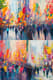 Vibrant Street Parade Impressionist - Expressive Impressionist Painting for Artistic Decor and Creative Spaces 5