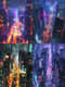 Vibrant Cityscape - Night Photography with Lights - Dynamic Urban Wall Art for Modern Spaces and Creative Interiors 3