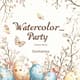 Watercolor Easter Party Invitation - Elegant Spring-Themed Invite for Personal & Business Celebrations 4