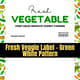 Fresh Veggie Label Green White Pattern - Clean & Vibrant Retail Label Templates for Professional Packaging Design 4