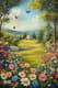 Spring Meadow Scene - Serene Rural Landscape Art for Timeless Nature Decor and Creative Projects 6